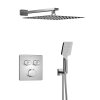 Sapho SMART SELECT podomítkový sprchový set s termostatickou baterií, 2 výstupy, vyústění, chrom RP042-01