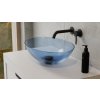 BESCO Umyvadlo na desku ANYA ze syntetické pryskyřice Barva - Modrá, Barva sifonu - Chrom KEANYA50M