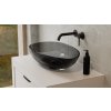 BESCO Umyvadlo na desku NEYA ze syntetické pryskyřice Barva - Černá , Barva sifonu - Bílá KENEYA60BW