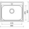 78349 8596142022229 sinks comfort 600 v 06 mat draw