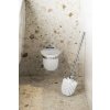 Sapho LARISSA WC štětka závěsná, mléčné sklo, chrom WS008