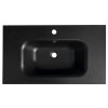 Sapho SIDRA umyvadlo, litý mramor, 81x46cm, černá mat SD081B