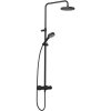 KLUDI DIVE DUAL SHOWER SYSTEM sprchový set s termostatem, průměr 20 cm, 3 proudy, černá, 6807939-00
