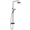 KLUDI DIVE sprchový set s termostatem, průměr 20 cm, 3 proudy, černá, 6907939-00