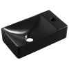 Sapho MARGITHA keramické umývátko 38x22cm, otvor pro baterii vpravo, černá mat MGT3822B