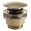 Silfra Umyvadlová výpust 5/4“, tichý click-clack, velká zátka, 5-55mm, zlato UD425S56P