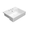GSI KUBE X keramické umyvadlo polozápustné 55x47cm, 3 otvory, bílá ExtraGlaze 9434311
