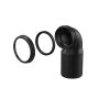 ALCA Koleno odpadu 90° k závěsnému WC, redukce DN 90 × DN 110, délka 205 mm, PE, černá M906