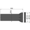 ALCA Prodlužovací díl k závěsnému WC, DN 90, délka 300 mm, PE, černá M148