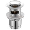 Aqualine Umyvadlová výpust 5/4“, click-clack, malá zátka, 30-45mm, chrom TF8001