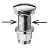 Silfra Umyvadlová výpust 5/4“, click-clack, velká zátka, 10-80mm, ABS/chrom WA43451