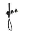 Sapho ULTRAMIX tělo podomítkové sprchové/vanové baterie s ruční sprchou, 2 výstupy, černá mat UT045B-1