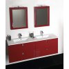 Sapho Koupelnový set MITRA 120, dvojumyvadlo, bordo KSET-007