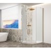 Gelco TRINITY GOLD MATT čtvrtkruhový sprchový kout 900x900mm, matné sklo, levé GT6590ML-G