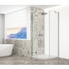 Gelco TRINITY CHROME čtvrtkruhový sprchový kout 900x900mm, čiré sklo, levé GT6590CL-CH