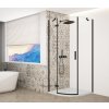 Gelco TRINITY BLACK čtvrtkruhový sprchový kout 900x900mm, čiré sklo, levé GT6590CL-B