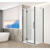 Gelco TRINITY BLACK obdélníkový sprchový kout 900x800mm, matné sklo, levé GT5680-90ML-B