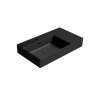 GSI KUBE X keramické umyvadlo 80x47cm, s odkládací plochou vpravo, černá mat 9456126