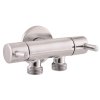 Ventil rohový dvojitý s keramickými vršky 1/2“x 2 x 1/2“ , Chrom RV0222, RAV Slezák