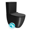 GSI PURA WC kombi, Swirlflush, spodní/zadní odpad, černá dual-mat 880626P