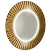 Sapho PRIDE STRIP kulaté zrcadlo s LED osvětlením v rámu ø 90cm, bronz PD954