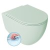 Isvea INFINITY závěsná WC mísa, Rimless, 36,5x53cm, zelená mint 10NF02004-2T