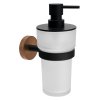 Sapho LARISSA dávkovač mýdla 250ml, mléčné sklo, černá/měď mat WS019BC