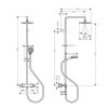 HANSGROHE VERNIS BLEND SHOWERPIPE 200 sprchový set s termostatickou baterií, horní sprcha, ruční sprcha se 2 proudy, tyč, hadice, EcoSmart, chrom, 26089000