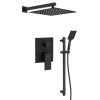 Sapho CUBEMIX podomítkový sprchový set s pákovou baterií, 2 výstupy, posuvný držák sprchy, černá mat CM042B-02