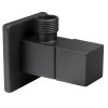 Aqualine Rohový kulový ventil 1/2"x3/8", hranatý, černá mat 5318B