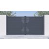 Brána G21 Marion 350x173 cm dvoukřídlá, antracitová, 63900707