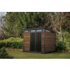 Zahradní domek Keter PENT Signature 9x7 Walnut, s podlahou, 610666