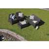 Zahradní nábytek Keter Corfu set dvousedačka + dvě křesla + stůl grafitový, 610350