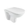 Mereo WC set - Rimless WC oblé, modul pro sádrokarton, bílé oválné tlačítko MM02NSETRS110