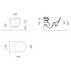GSI KUBE X závěsná WC mísa, GeniusFlush, 36x55cm, bílá dual-mat 941309