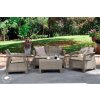 Zahradní nábytek Keter Corfu set dvousedačka + dvě křesla + stůl cappuccino, poškozený obal, 6103512