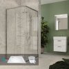 Mereo Kora Lite sprchový set: sprchový kout 80x80x185cm, chrom ALU, sklo čiré, 80 cm, vanička, sifon CK34133ZM