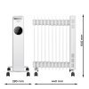 MIDEA Olejový radiátor, bílý, 13 žeber, M-NY2513-22MR