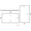 bile led zrcadlo 1200x700 s dotykovym senzorem vykres