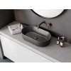 Besco Lova Cera-Line 53 umyvadlo na desku, gun metal, UNCM-53-LOGM