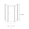 Aplomo Stylio New pětiúhelníkový sprchový kout, černá Rozměr koutu: 90x90cm, BKM502PTK-