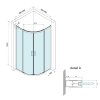 Aplomo Borge 90x90 čtvrtkruhový sprchový kout, chrom, 751_090_1