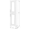 Lavedo Tokyo UNI 40 vysoká skříňka do koupelny Orientace: Pravá, TOKYO-PPN-35R