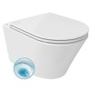 Sapho PACO závěsná WC mísa, Vortex Rimless, 36x53cm, bílá PZ1012V