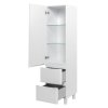 Lavedo Vivace White Uni vysoká závěsná skříňka do koupelny, lesk Orientace: Pravá, VIVACE-PPN2SH-40DR