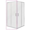 Kerra Malibu SQ čtvercový/obdélníkový sprchový kout, volba rozměru Rozměr sprch.dveří: 90cm, MAL_90C