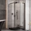 Besco Zarya čtvrtkruhový sprchový kout, black Rozměr koutu: 80x80cm, ZPB-80-190-C