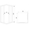 Kerra Pixel SQ Black čtvercový sprchový kout Rozměr koutu: 80x80cm, PIXELBL80