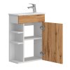 Lavedo Amadeo Wotan Oak 50 koupelnová skříňka s umyvadlem, AMADEO_T-40_WOTAN_OAK