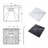 Besco Vexo čtvercová sprchová vanička, marble Rozměr vaničky: 90x90cm, VM-90-90-K